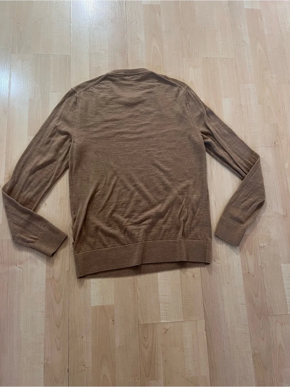 Michael Kors Men's Extrafine Merino Wool Crewneck Sweater Brown Size M Basic